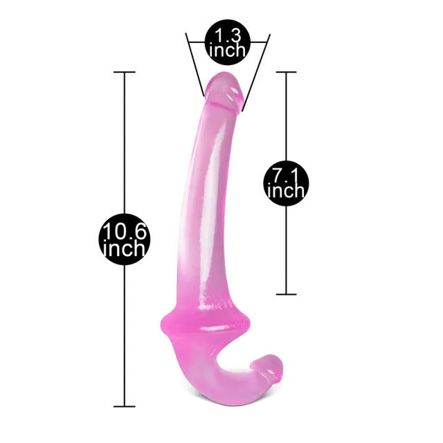 Double Fun Pink Strapless Strap On Dildo - Barons Touch