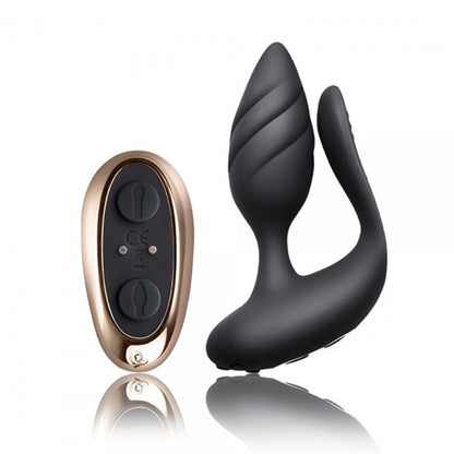 Rocks Off Cocktail Remote Control Couple's Vibe Black - Barons Touch