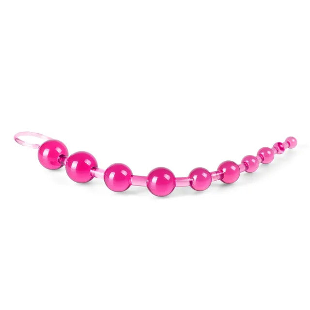 Pink Chain Of 10 Anal Beads - Barons Touch