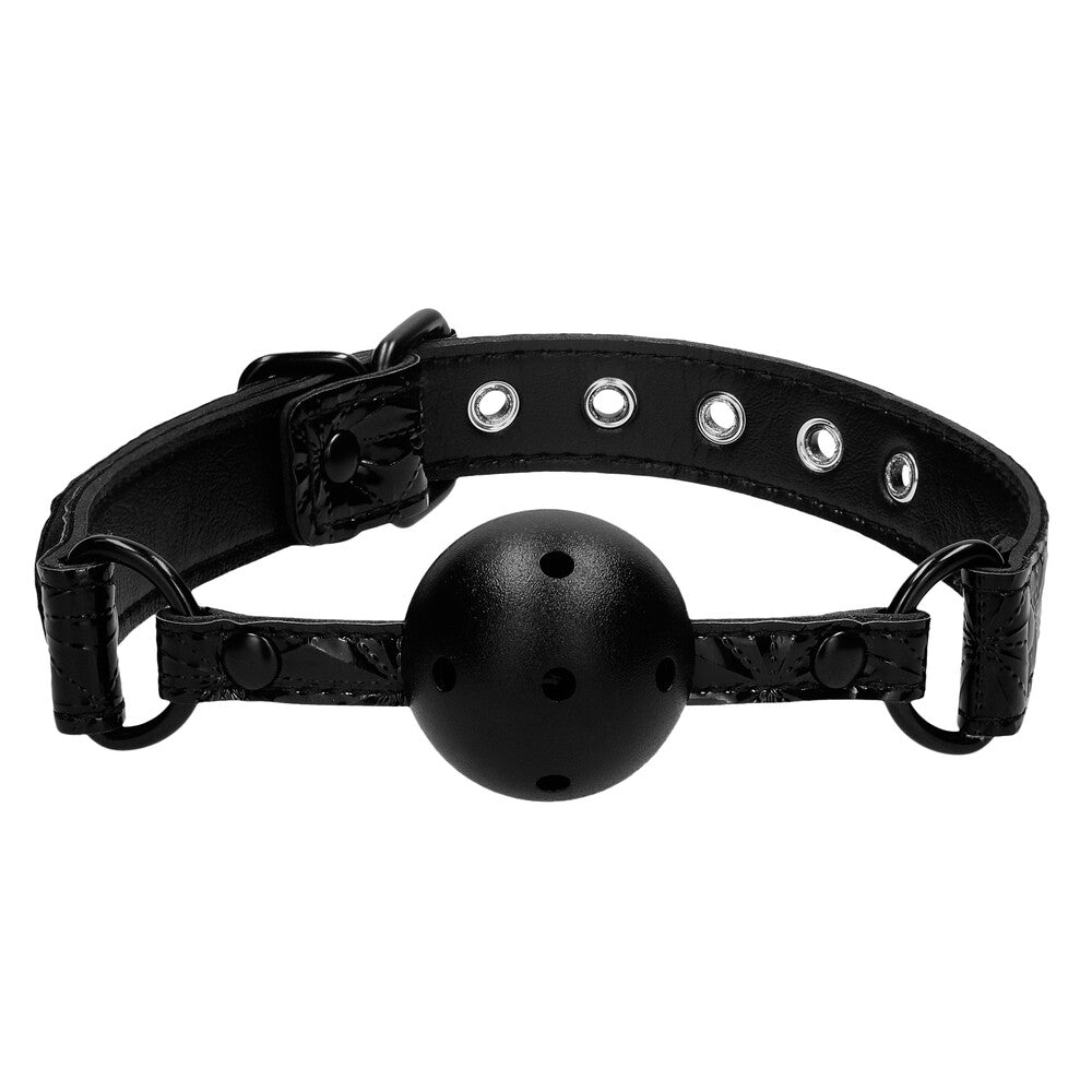 Ouch Breathable Luxury Black Ball Gag - Barons Touch