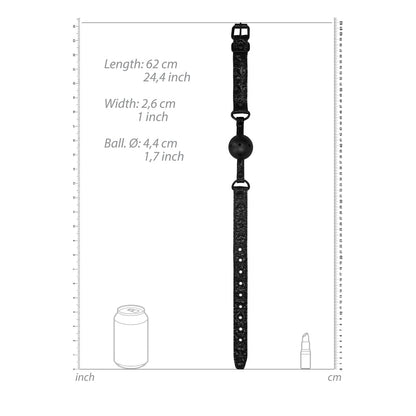 Ouch Breathable Luxury Black Ball Gag - Barons Touch