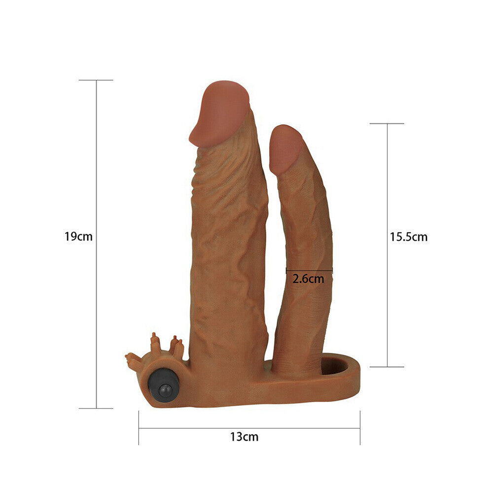 Lovetoy 2 Inch Vibrating Double Pleasure Extender - Barons Touch