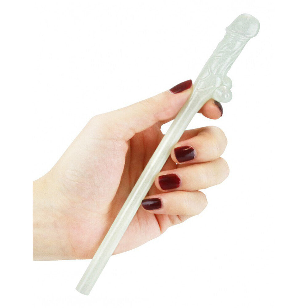 Lovetoy Pack Of 9 Willy Straws Glow In The Dark - Barons Touch