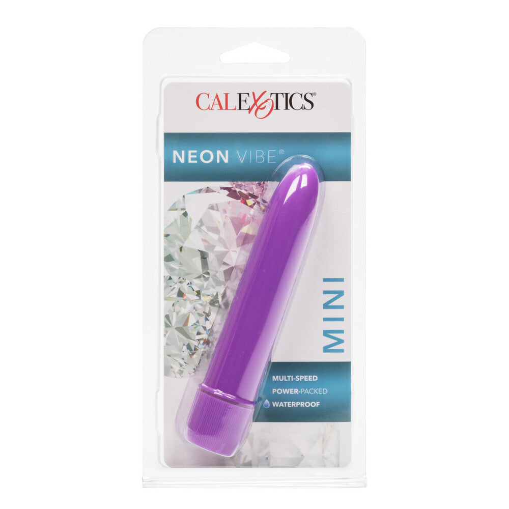Neon Purple Mini Multi Speed Vibrator - Barons Touch