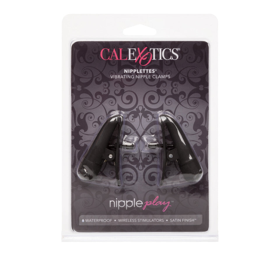 Nipplettes Vibrating Black Nipple Clamps - Barons Touch