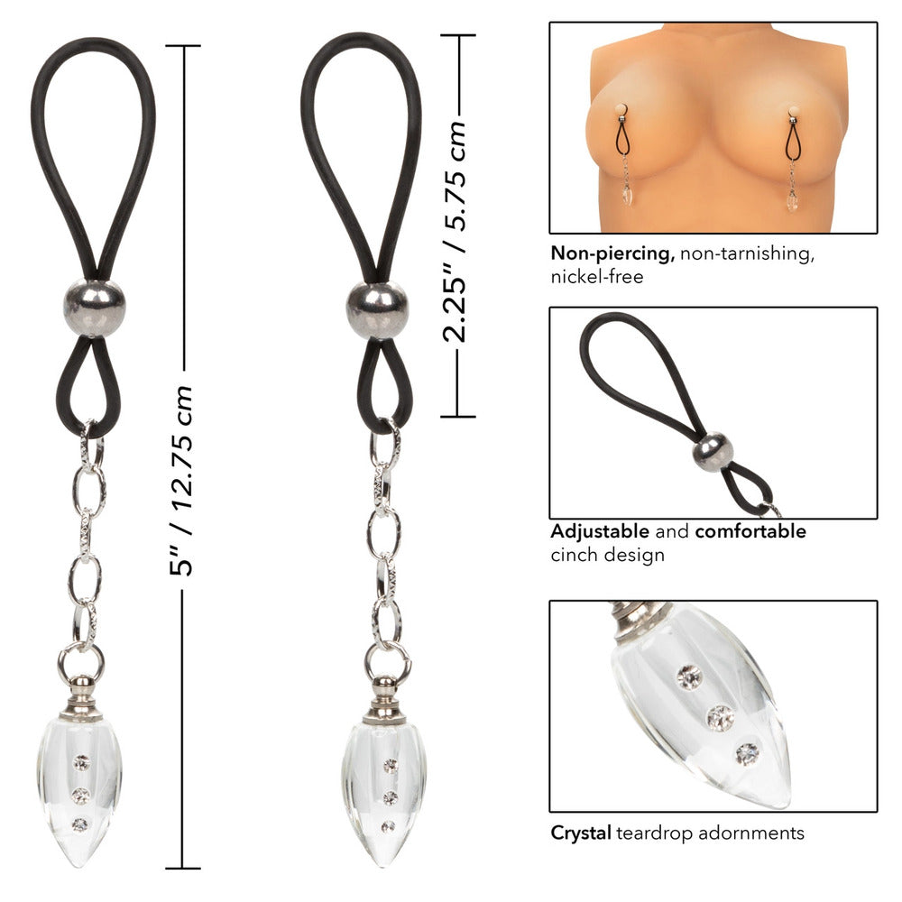 Nipple Play Non-Piercing Nipple Jewellery Crystal Teardrop