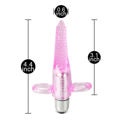 Clear Pink Vibrating Tongue Finger Vibrator