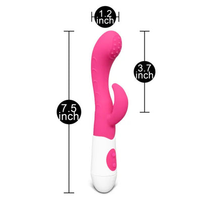 Silicone Dual Motors G-Spot Vibrator Pink