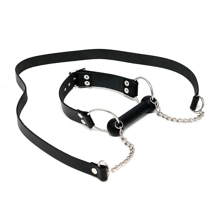 Leather Horse Bit Gag And Reins - Barons Touch