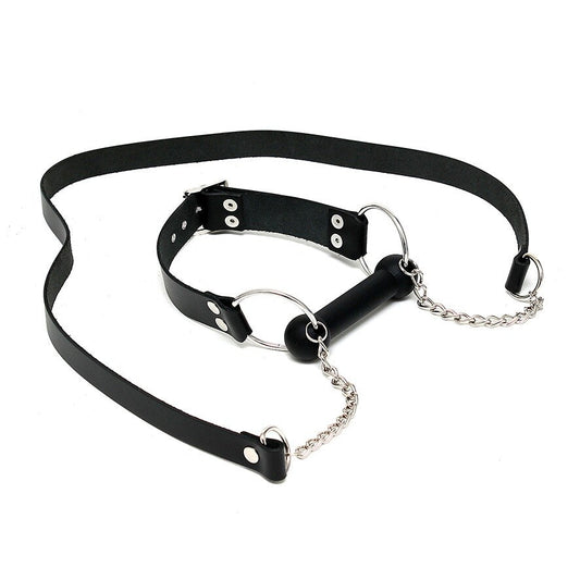Leather Horse Bit Gag And Reins - Barons Touch