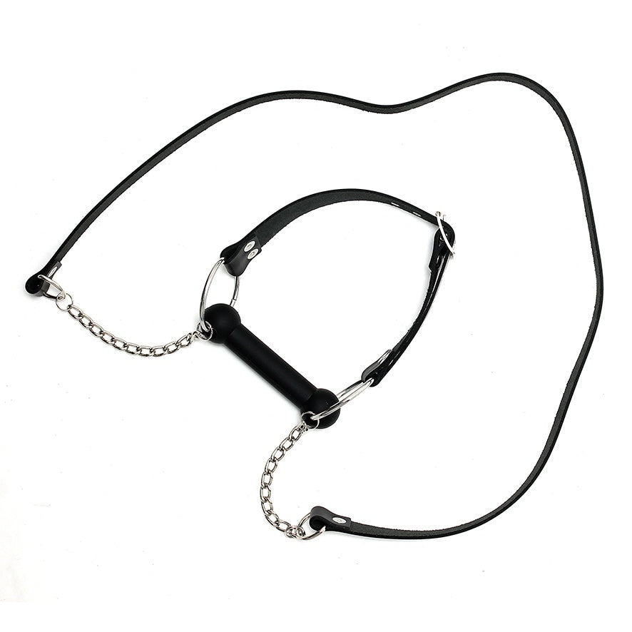 Leather Horse Bit Gag And Reins - Barons Touch